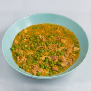 grašak sa svinjskim mesom i knedlama